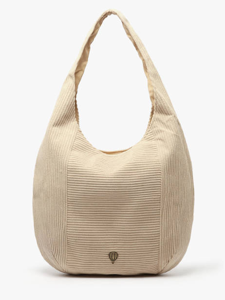 Schoudertas Velours Le voyage en panier Beige velours AHP243