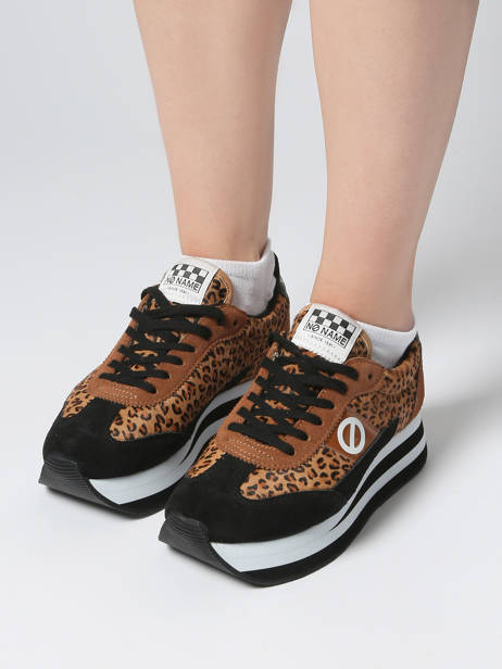 Sneakers Met Platformzool Flex M Jogger Uit Leder No name Bruin women IMHP01KC ander zicht 1