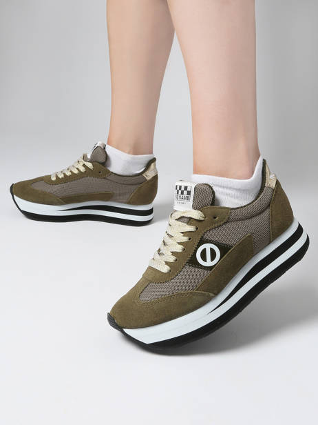 Sneakers Met Platformzool Flex M Jogger Uit Leder No name Groen women IMKNITAY ander zicht 1