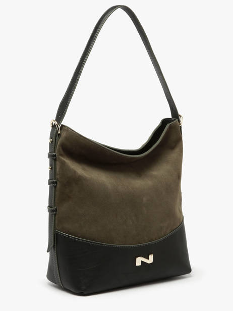 Schoudertas Serena Suède Leder Nathan baume Groen vogue 6 ander zicht 2