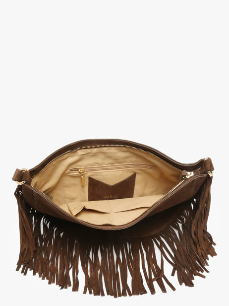 Schoudertas Rodeo Leder Met Franjes Nat et nin Bruin vintage RODEOFRA ander zicht 3