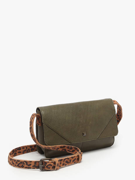Cross Body Tas June Leder Pieces Groen june 17160060 ander zicht 2