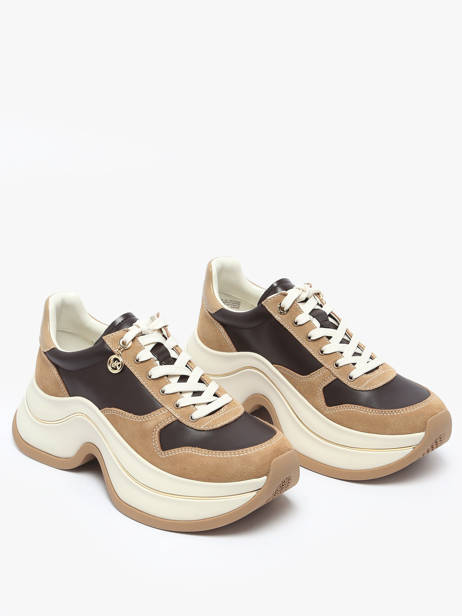 Boots Met Platformzool Uit Leder Michael kors Beige women RFS2S293 ander zicht 1