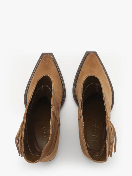 Santiago Laarzen Met Hak Uit Leder Inuovo Bruin women B50014 ander zicht 3