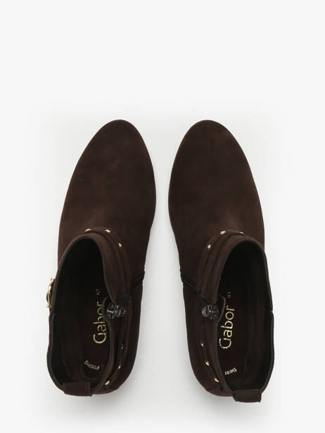 Enkellaarsjes Met Hak Uit Leder Gabor Bruin women 18 ander zicht 3