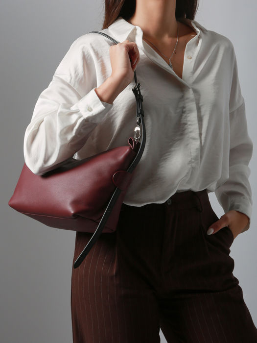 Longchamp Besace longchamp cuir Schoudertas Violet