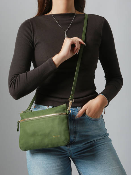 Cross Body Tas Vicky Leder Nat et nin Groen vintage VICKY ander zicht 1