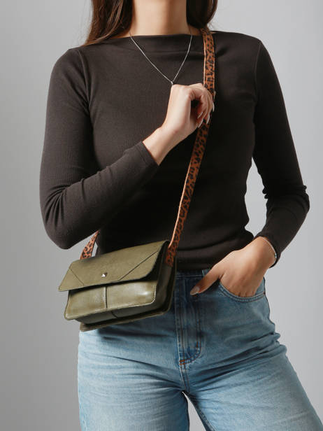 Cross Body Tas June Leder Pieces Groen june 17160060 ander zicht 1