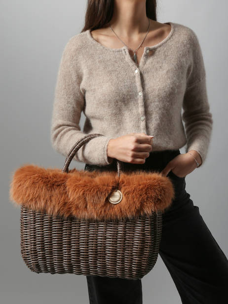 Handtas Doudou Le voyage en panier Bruin doudou L ander zicht 1