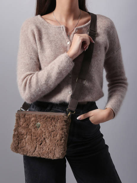 Cross Body Tas Doudou Le voyage en panier Bruin doudou AHP253 ander zicht 1