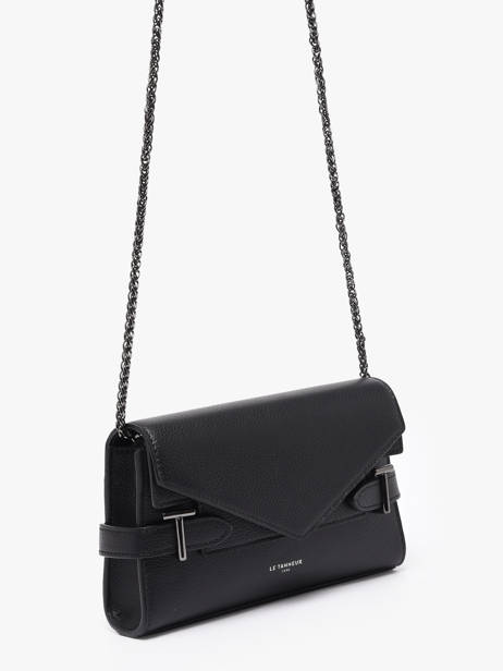 Cross Body Tas Emily Leder Le tanneur Zwart emily TEMI1056 ander zicht 1