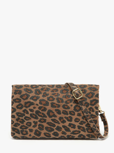 Cross Body Tas Velvet Leopardo Milano Bruin velvet leopardo VL23067 ander zicht 4
