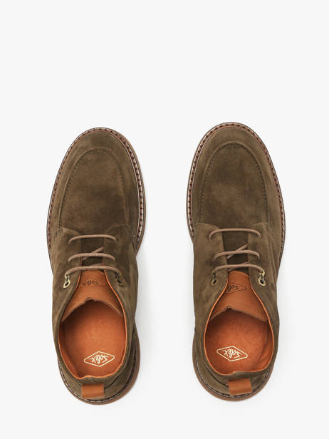 Enkellaarzen Uit Leder Solex Groen men S3808 ander zicht 3