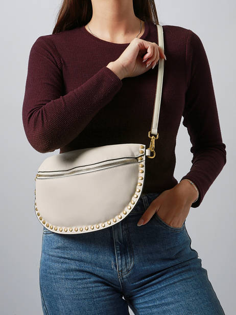 Heuptasje/cross Body Tas Studs Laurent david Wit ld bags 974 ander zicht 1