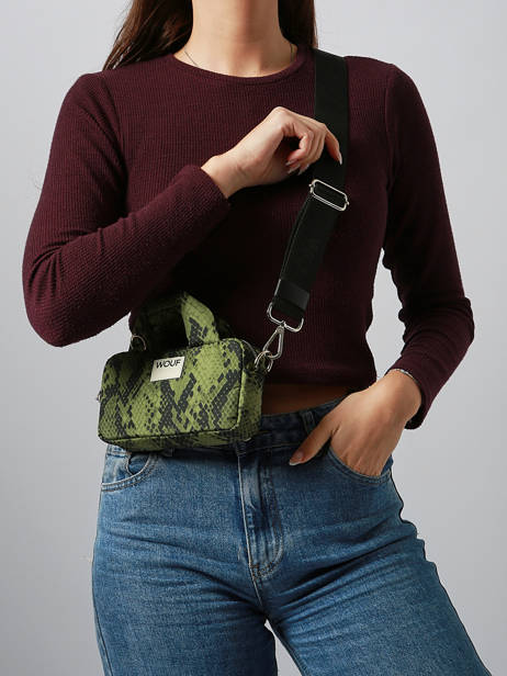 Cross Body Tas Cobra Gerecycleerd Polyester Wouf Groen cobra BM250019 ander zicht 1