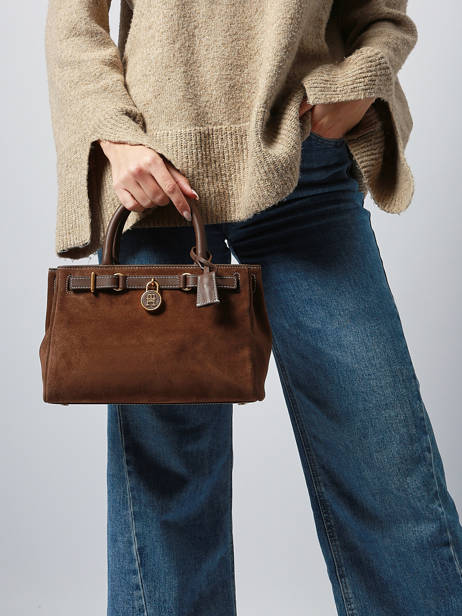 Handtas American Icon Leder Tommy hilfiger Bruin american icon AW18202 ander zicht 1