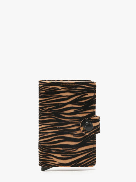 Mini Kaarthouder Zebra Leder Secrid Beige animal MZE