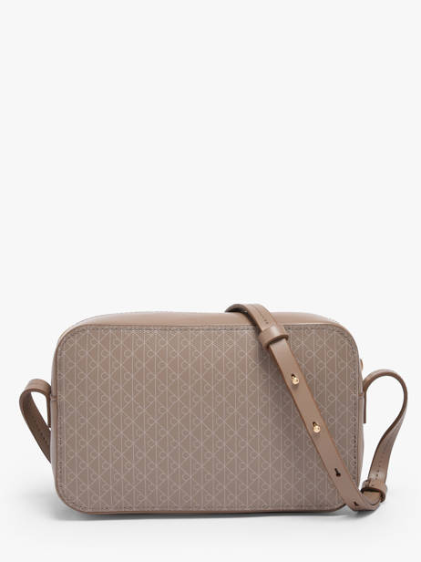 Cross Body Tas Coated Emblem Calvin klein jeans Beige coated emblem 4F3268G ander zicht 3