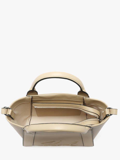 Handtas K/ville Leder Karl lagerfeld Beige k ville B1W30067 ander zicht 3