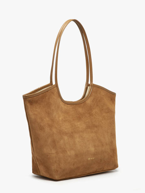 Schoudertas Milan Suède Leder Nat et nin Bruin vintage MILAN ander zicht 2