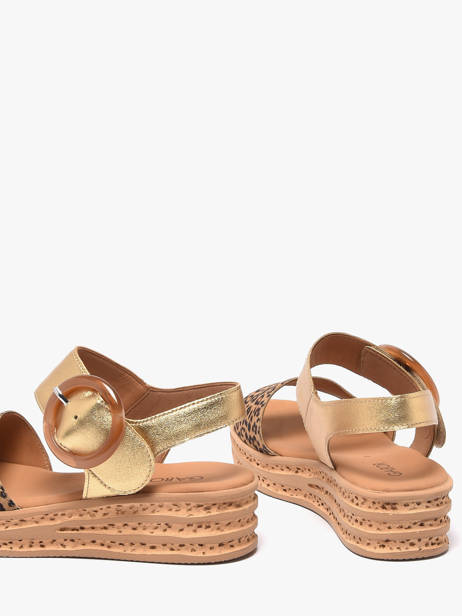 Sandalen Met Platformzool Uit Leder Gabor Goud women 32 ander zicht 2