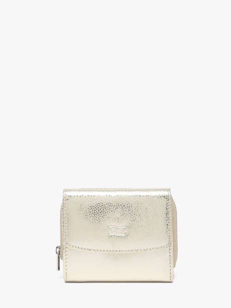 Portefeuille Caviar Leder Crinkles Goud caviar 14201