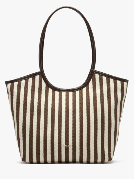 Schoudertas Rayure Nat et nin Bruin rayure RY