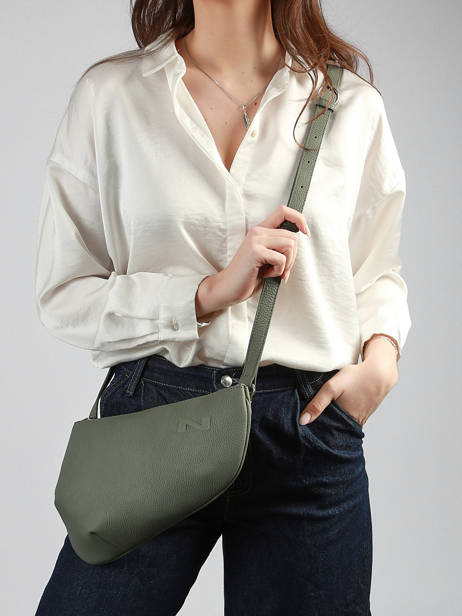 Cross Body Tas Large City Perle Leder Nathan baume Groen n city 1 ander zicht 1