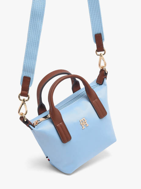 Cross Body Tas Popette Nylon Tommy hilfiger Blauw popette AW18368 ander zicht 2