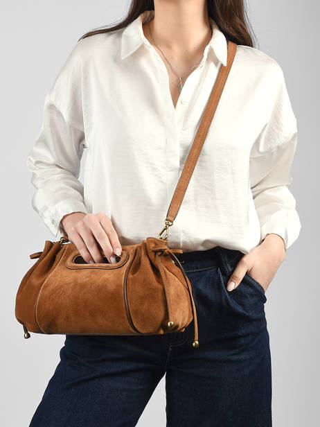 Schoudertas Folk Light Leder Gerard darel Bruin folk light W405 ander zicht 1