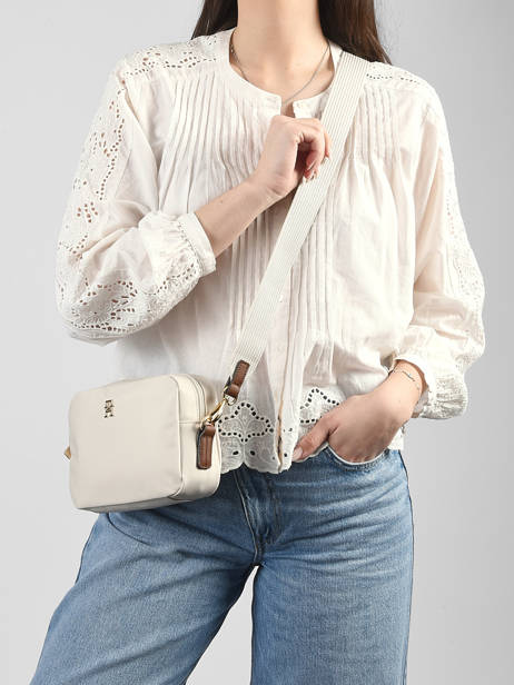 Cross Body Tas Popette Nylon Tommy hilfiger Wit popette AW17704 ander zicht 1