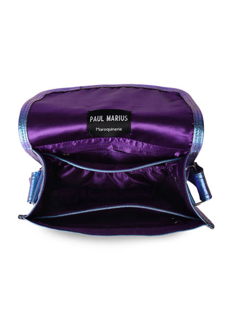 Cross Body Tas La Sacoche Scarabee Leder Paul marius Blauw scarabee SACOSSCA ander zicht 3