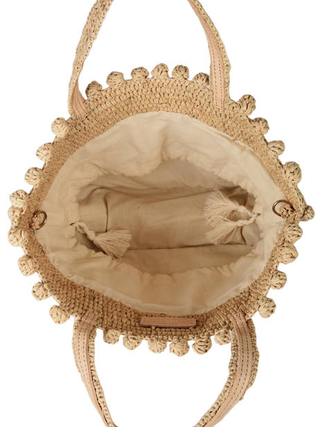 Handtas Le Cabas Raphia Pompons Vanessa bruno Beige cabas raphia 75V40435 ander zicht 4