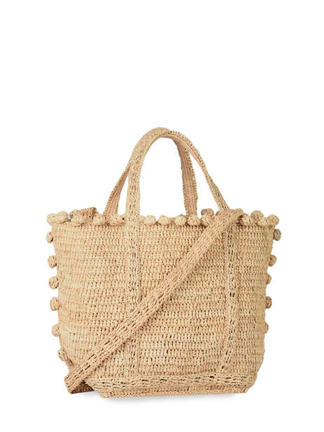 Handtas Le Cabas Raphia Pompons Vanessa bruno Beige cabas raphia 75V40435 ander zicht 5
