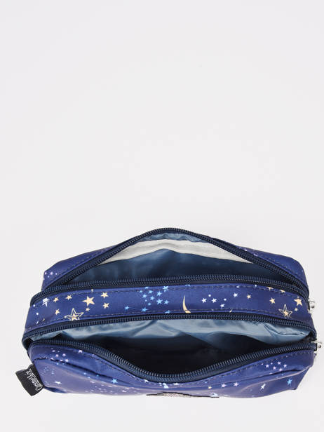 Pennenzak 2 Compartimenten Caramel et cie Blauw boheme FI ander zicht 1