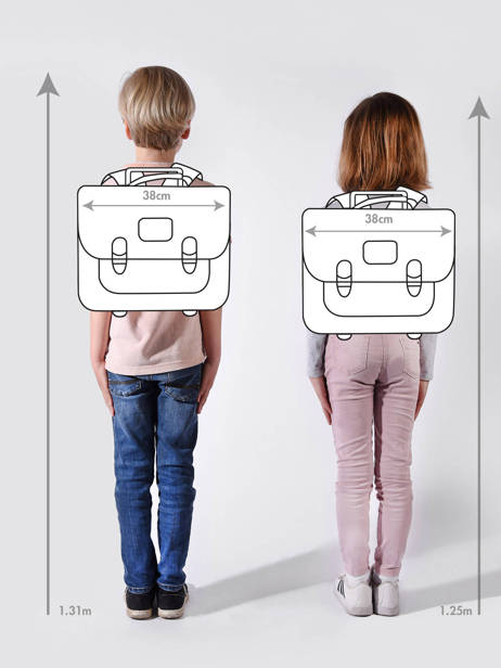 Boekentas Op Wieltjes 2 Compartimenten Tann's Blauw les fantaisies f 42265 ander zicht 1
