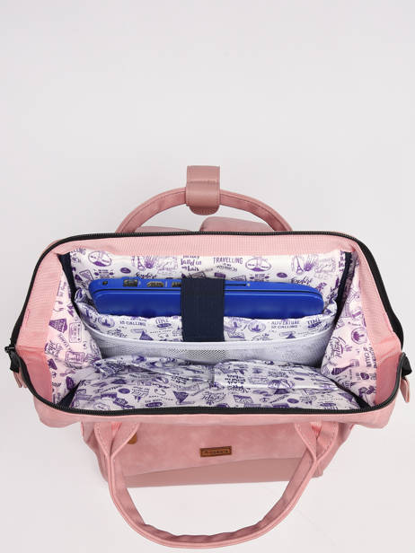 Personaliseerbare Rugzak Adventurer Medium Cabaia Roze adventurer BAGS ander zicht 2