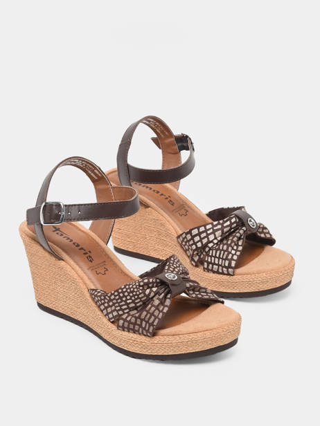 Sandalen Met Sleehak Tamaris Bruin accessoires 76709 ander zicht 2
