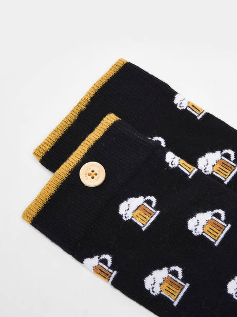 Sokken Cabaia Zwart socks men JUS ander zicht 1