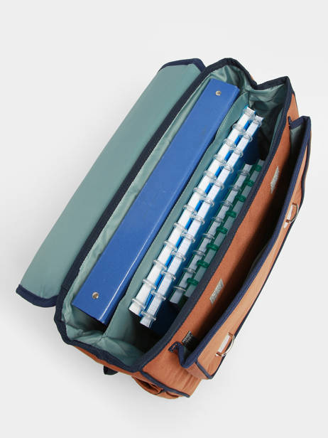 Boekentas 2 Compartimenten Caramel et cie Bruin fier GA ander zicht 3